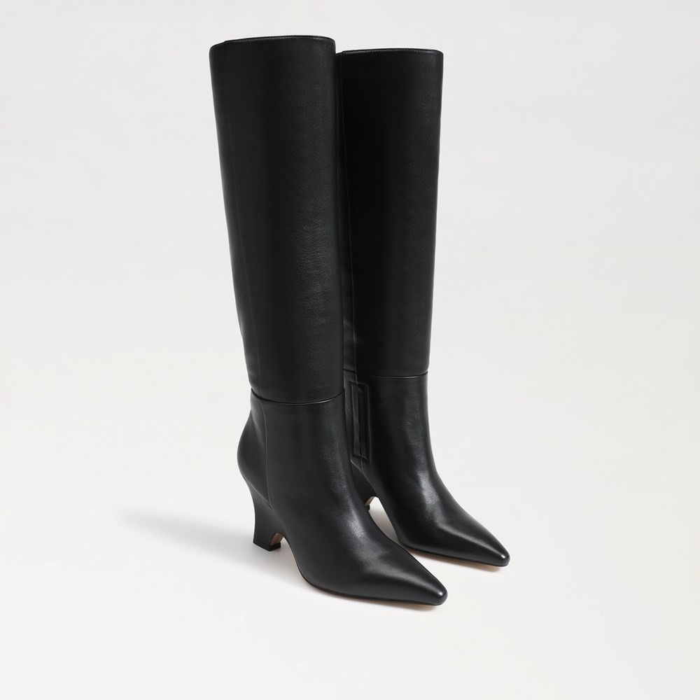 Sam Edelman Vance Knee High Women Boots Pointed Toe 100% Leather